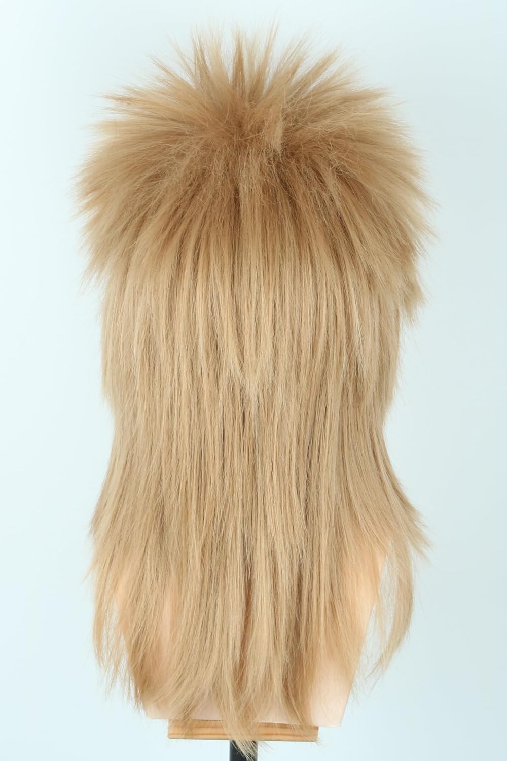 LeMarnia 80s Unisex Adult Tan Spiked Mullet Wigs Heavy Metal Punk Rock Wig Halloween Costume Funny Wig - Image 4