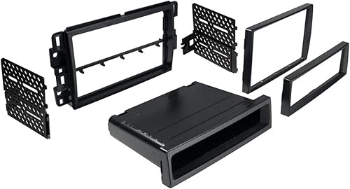 Miniatura 2 de Kit de tablero de radio DIN simple/doble para Chevy Silverado 2007-2013, Tahoe, Suburban, Yukon, GMC Sierra con módulo de radio, control del