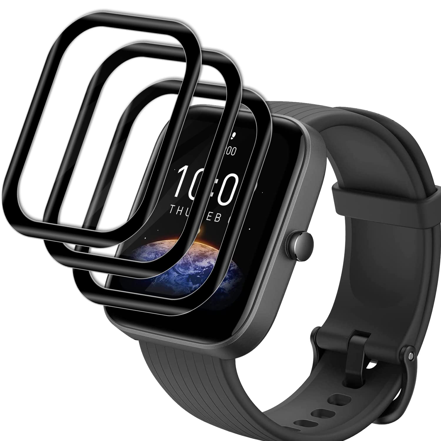 GEEMEE 3 Pezzi per Amazfit Active 2 Pellicola Protettiva, Non Vetro temperato TPU Flessibile Copertura Completa Impermeabile e indossabile Protezione Schermo per Amazfit Active 2