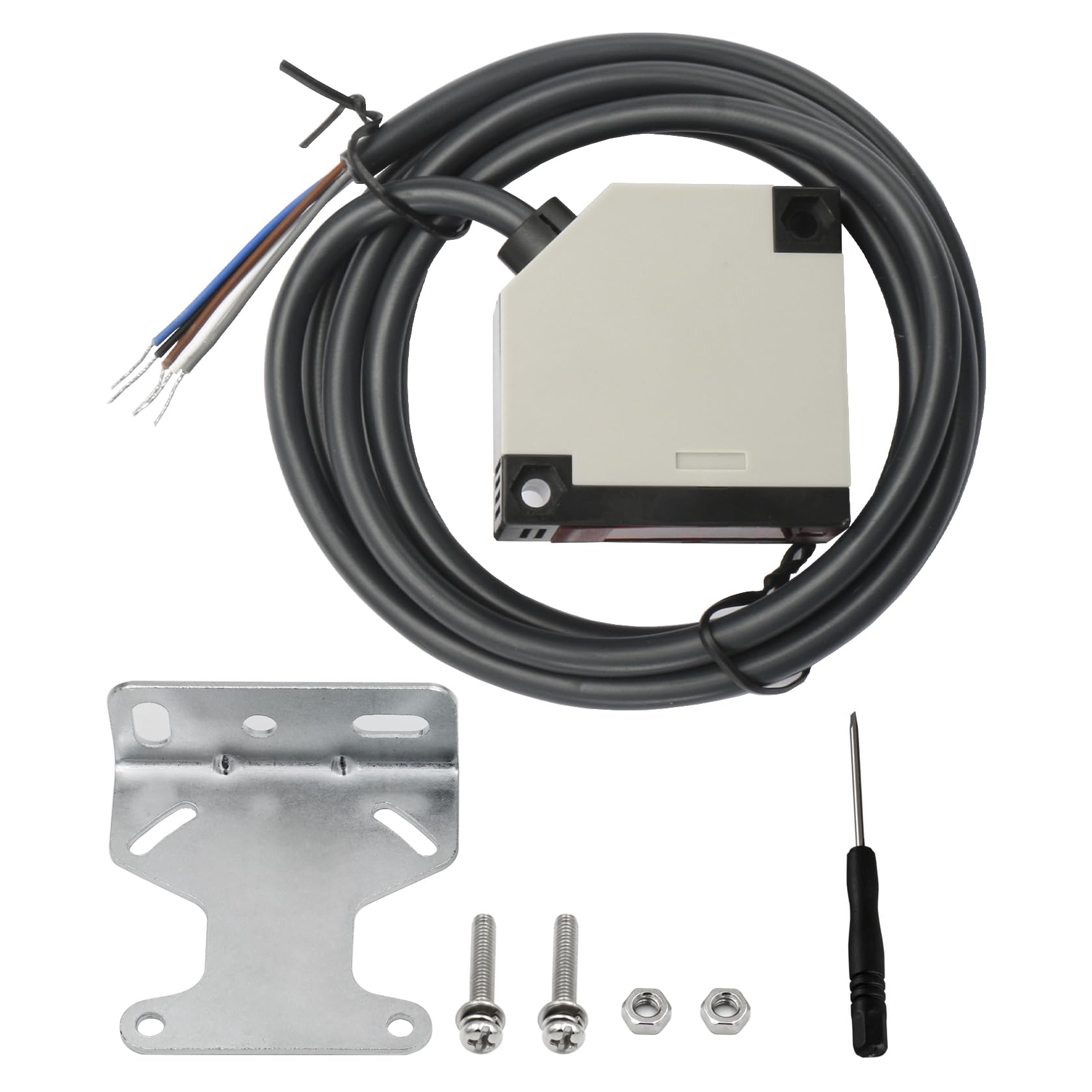 Heschen Fotoelektrisk kontakt, E3JK-R4M1, AC90-250V, belysning type, genkendelsesafstand 4M, med reflektorplade