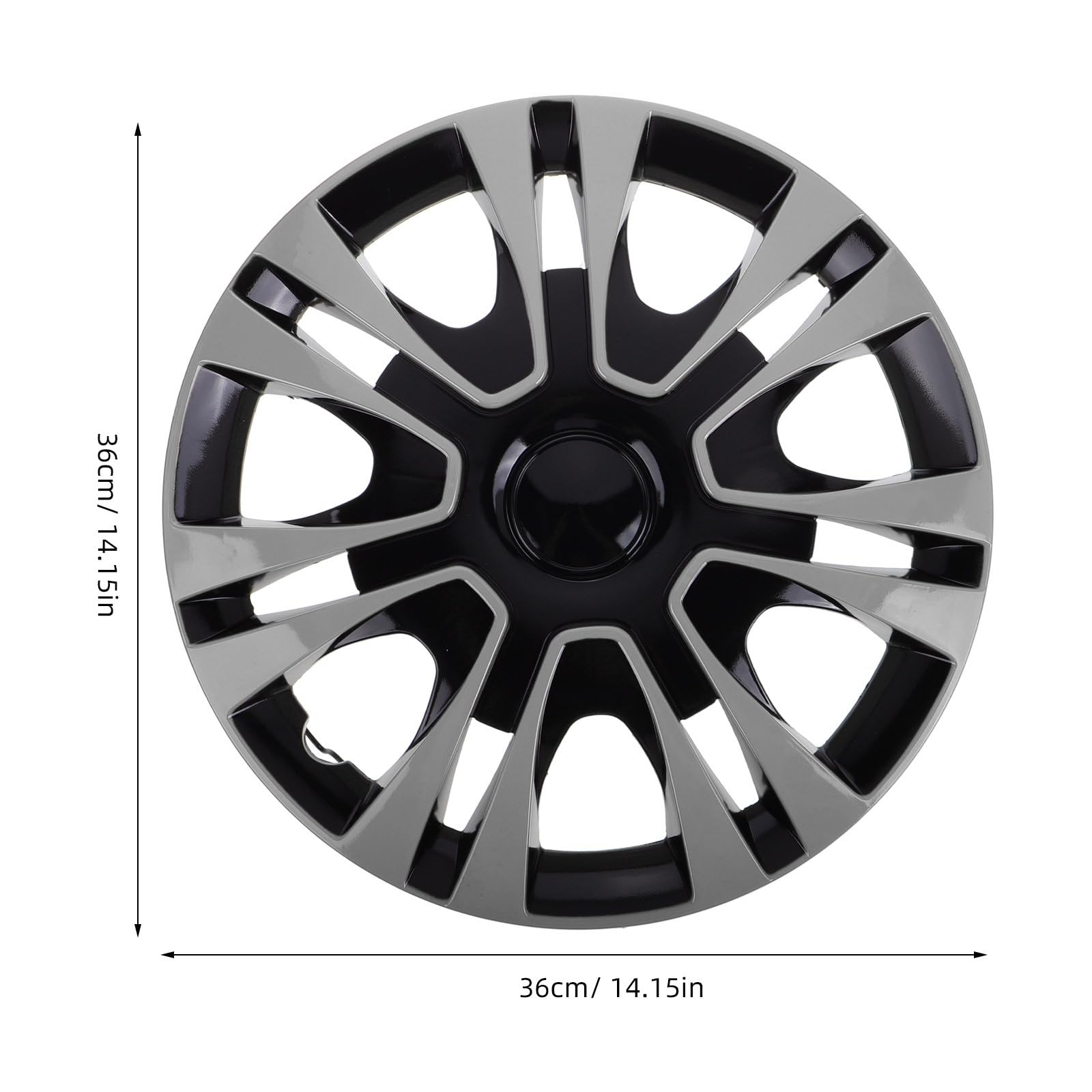 Copricerchio da 13 Pollici in Pp Argento, Design Elegante e Moderno, Copertura Ruota per Accessori Auto Versatili