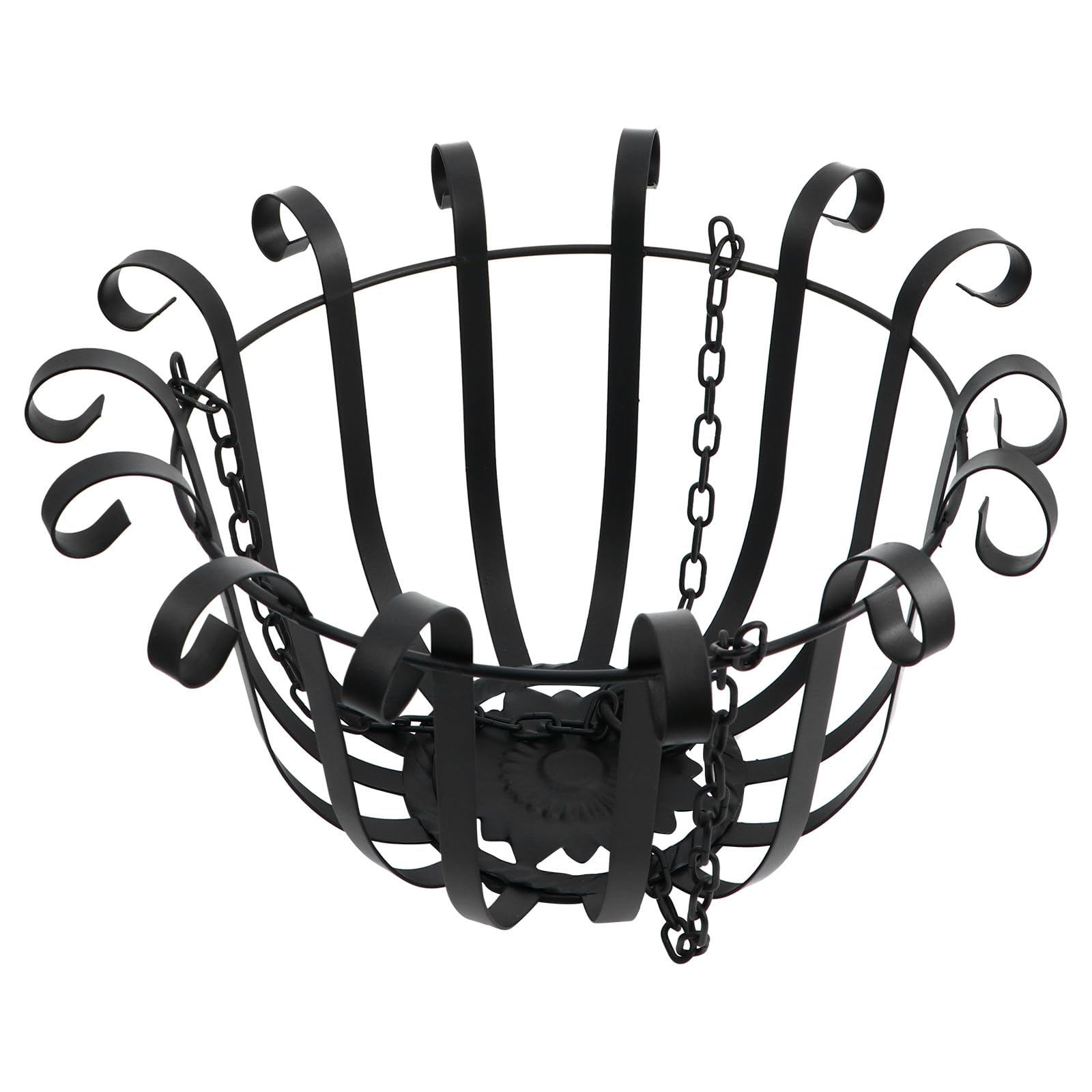 Toyvian Portavaso Sospeso in Ferro Nero da Parete per Piante | Design Europeo, Montaggio a Muro, per Angolo Parete o Giardino, Decorazione per Appassionati di Piante