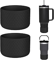 Vista 1 de WUQID Heart Shaped Texture Silicone Boot Compatible with Stanle Quencher H2.0 & IceFlow Flip 20oz 30oz 40oz and Hydro Sport Flask 12-24oz, Anti-Slip