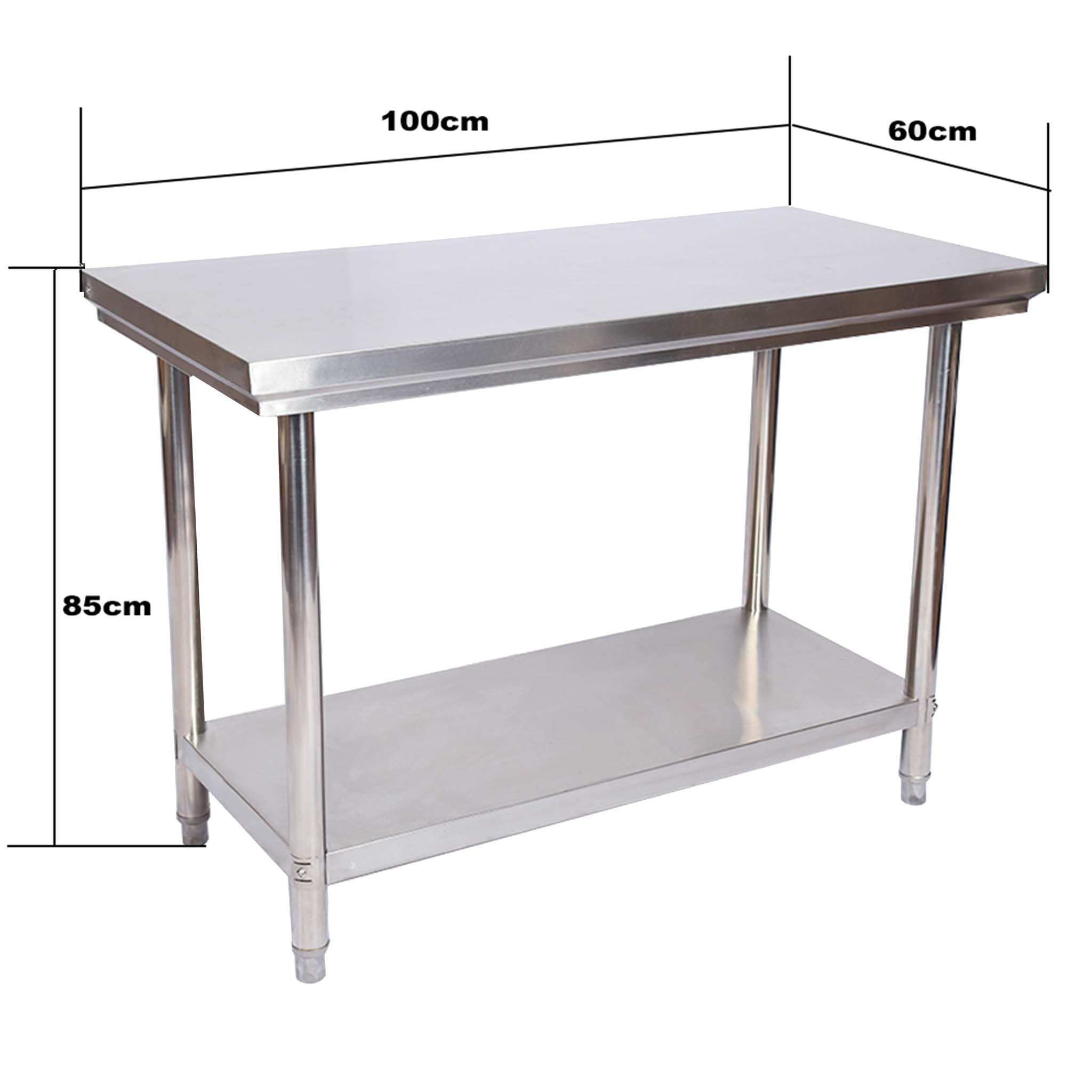 Tischfackel Edelstahl rostfrei ② Wiltec Edelstahl Tisch Arbeitstisch Edelstahltisch mit Ablage
