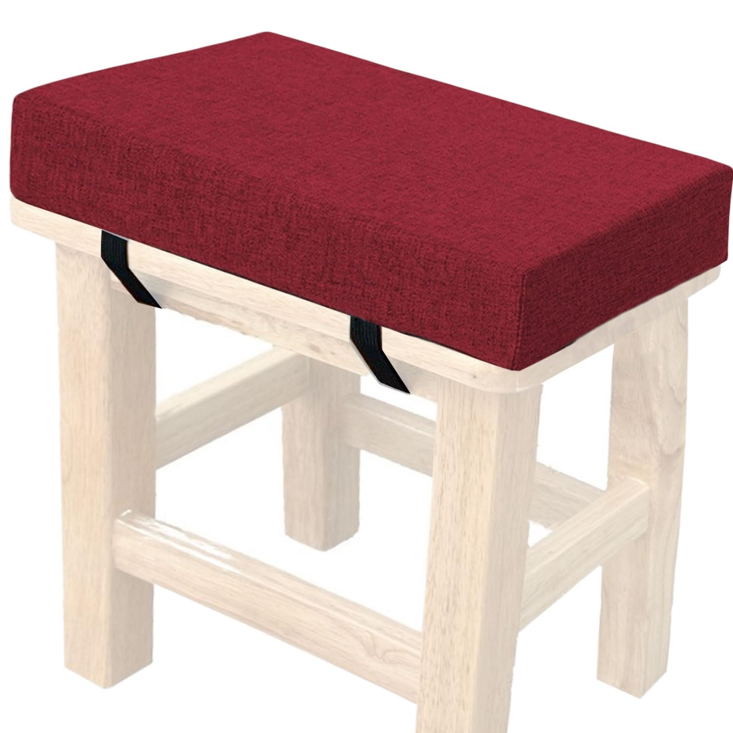 Hkjgnh @5 Memory Foam Square Seat Cushion3/5/8Cm Thick,35/40/45/50Cm Rectangular Stool Cushion,Anti - Slip, Seat Cushion Seat Pads Dining Chairs With Removable Cover For Kitchen Bar Chairs(,45X45x5cm)