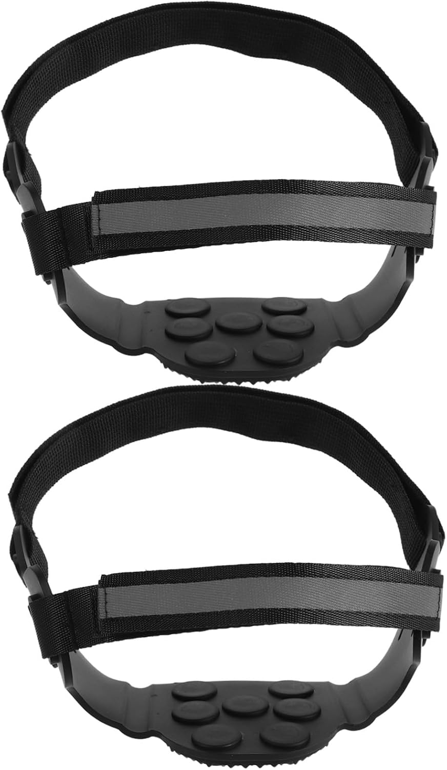 NOLITOY 2pcs Ice Cleats for Shoes and Boots with Adjustable Reflective Straps Non-Slip Spikes for Men Women Youth Winter Running and Snow Hiking Traction Grippers