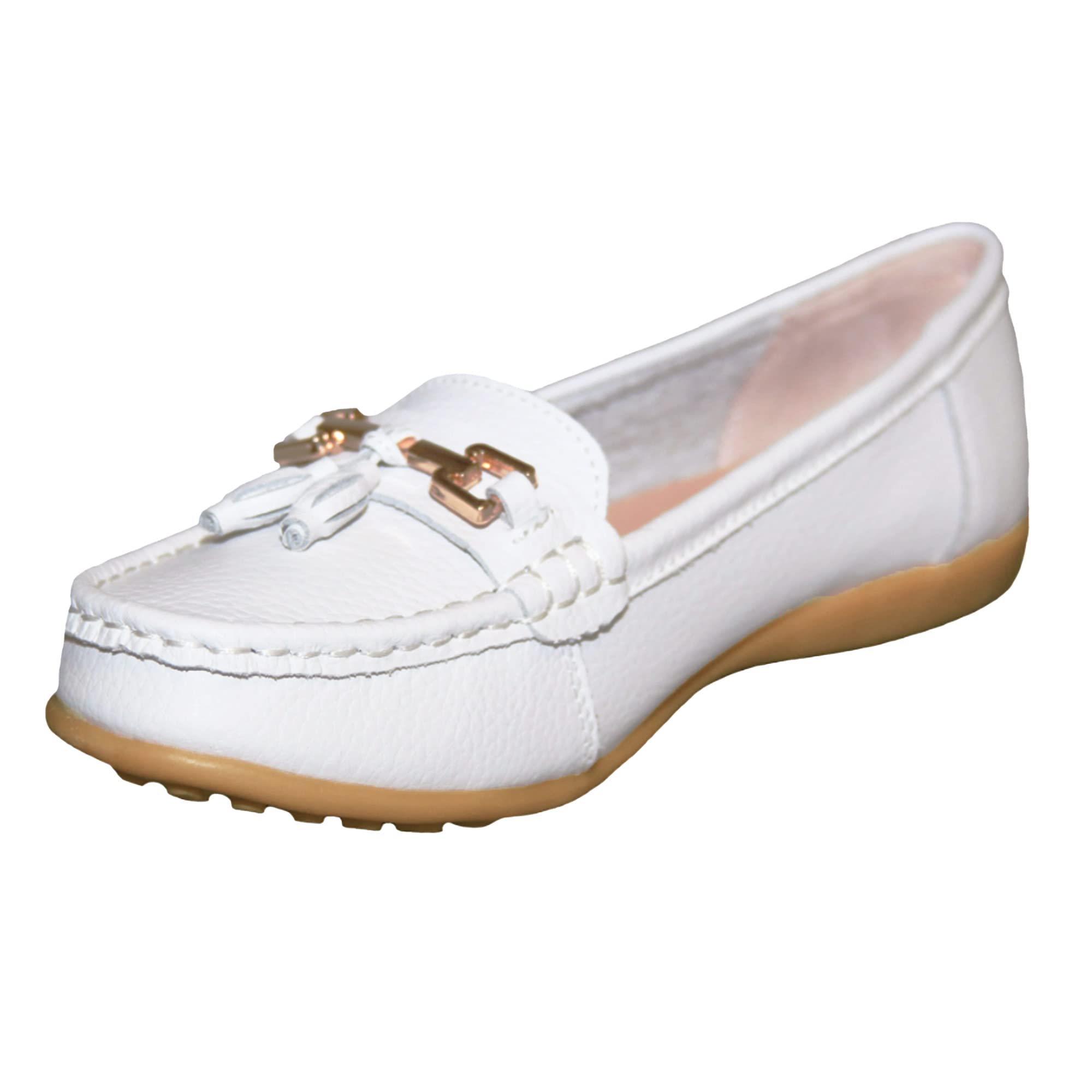 Womens/Ladies Action Leather Tassle Loafers