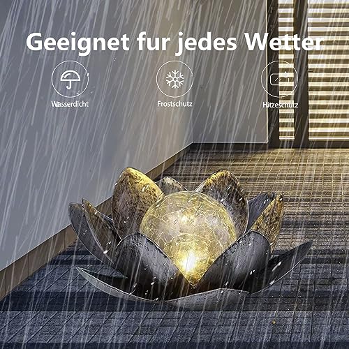 Solar lamp outdoor garden decoration, garden decoration, waterproof solar lotus flower lamp garden decoration - Image 4
