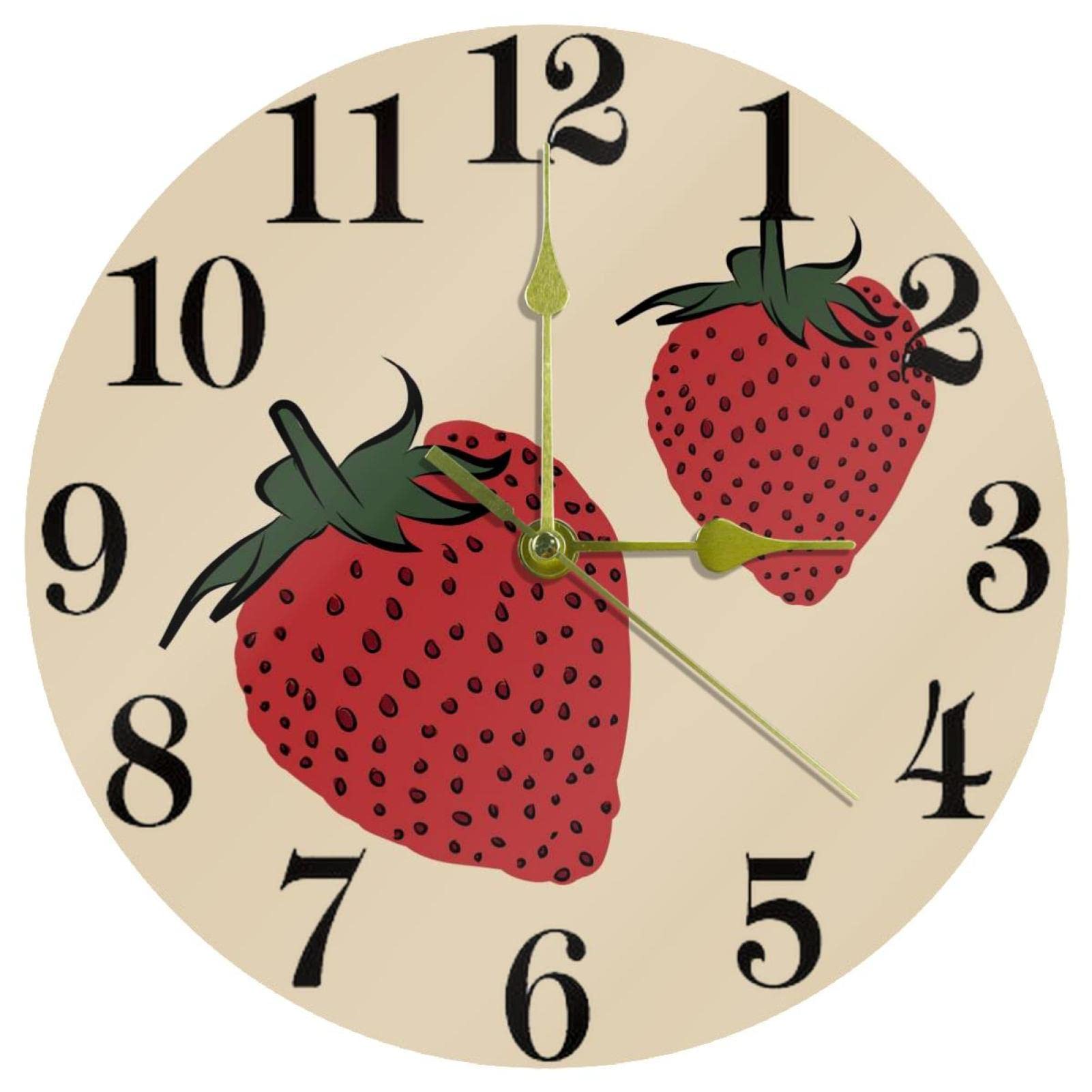 Horloge murale à quartz silencieuse de 25,4 cm pour cuisine et bureau