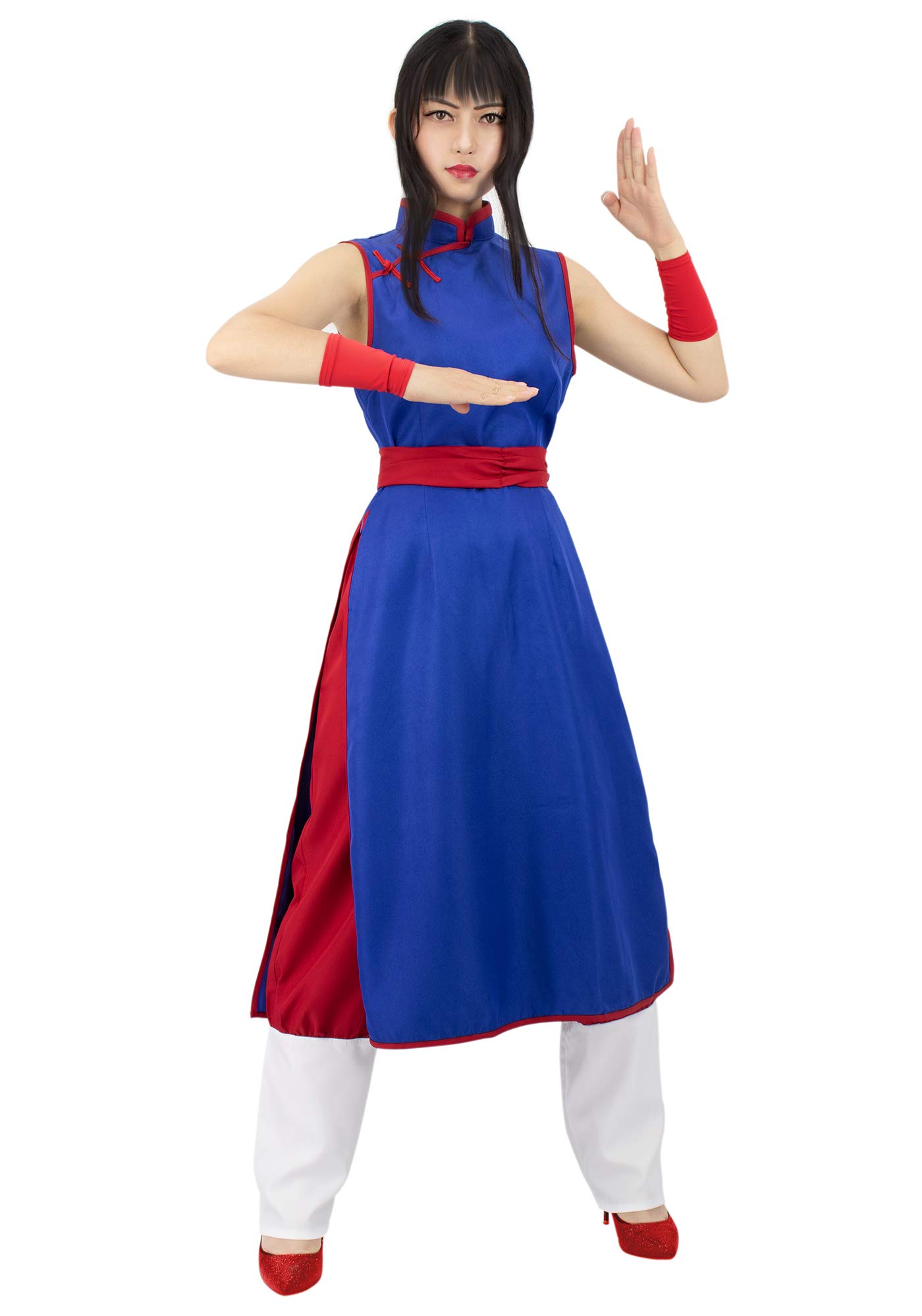 DAZCOSUS Size Adult Blue Cheongsam Dress Cosplay Halloween Costume