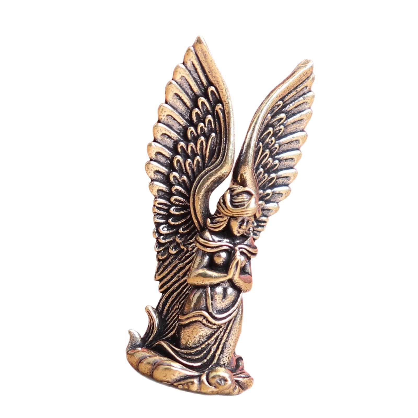 Brass Praying Angles Sculpture Table Ornament for Offices Home Decors Guarder Angell Statue, Healings Angell Figurines Resin Statue Ornament for Offices Healings Figurines Resin Praying Angles Home