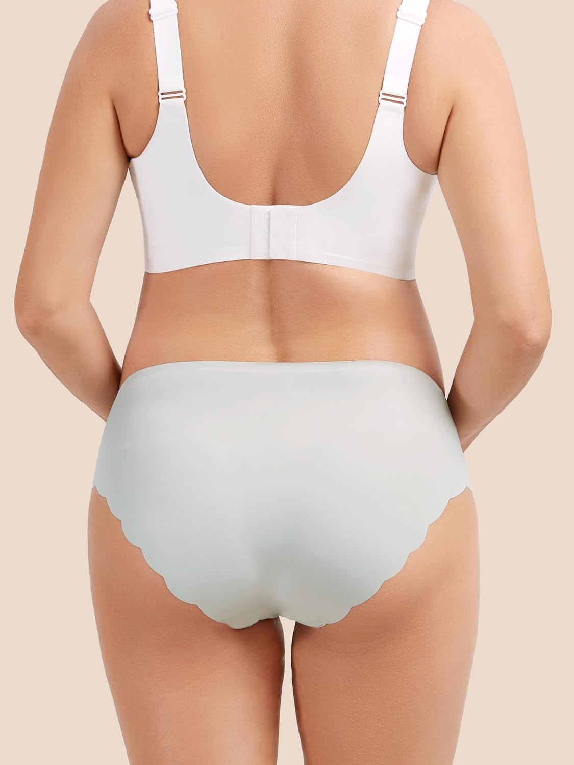 Angelhood 5 Pack Maternity Underwear Seamless, Pregnancy Postpartum Panties Wave Edge No Show Bikini Under Bump - Image 4