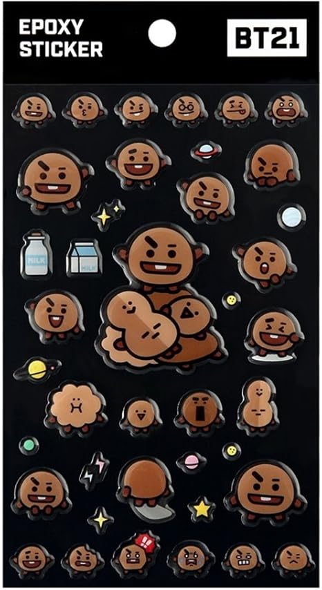amazon com official bt21 x monopoly epoxy sticker bts bangtanboys shooky toys games