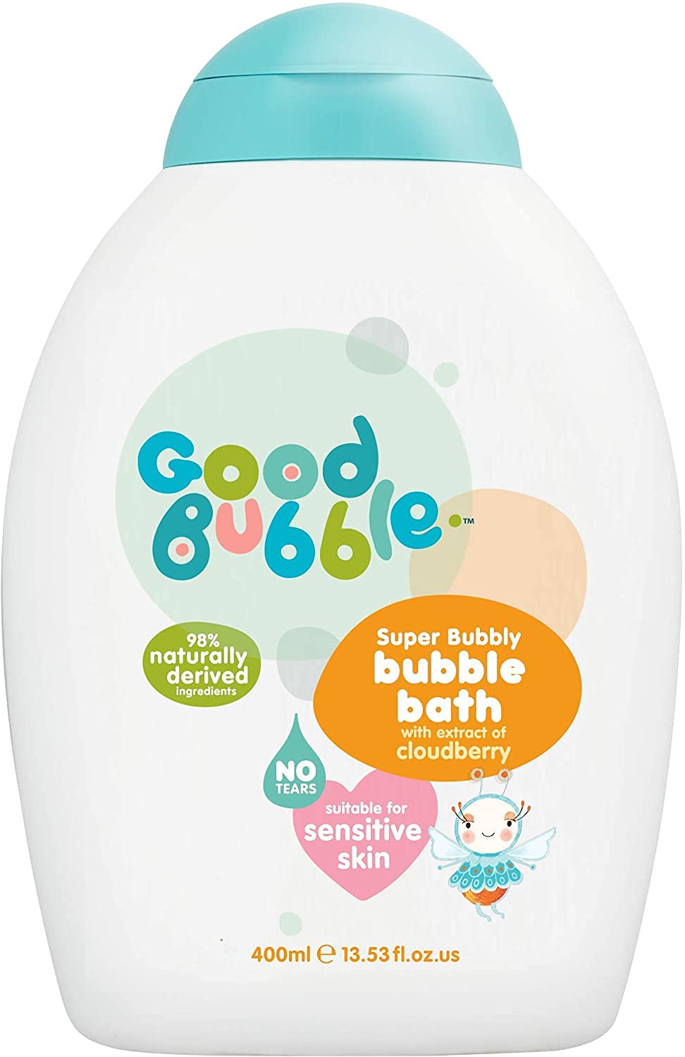 Good Bubble Bubble Bath With Cloudberry Extract- 400ml Tear-Free Baby Bubble Bath For Sensitive & Eczema-Prone Skin - Sulphate-Free Bubble Bath For Toddlers