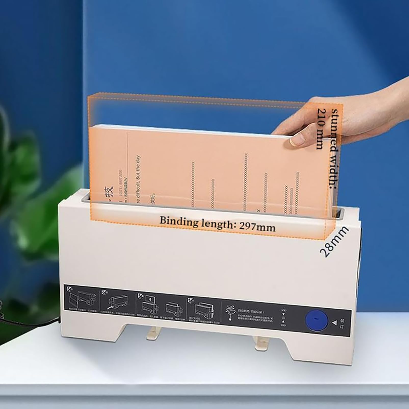 Elektryczna maszyna do bindowania na gorąco A4, maszyna do introligatorstwa, grubość oprawy 22 mm, maszyna do klejenia na gorąco, do materiałów biurowych kontraktowych, idealna do użytku biurowego