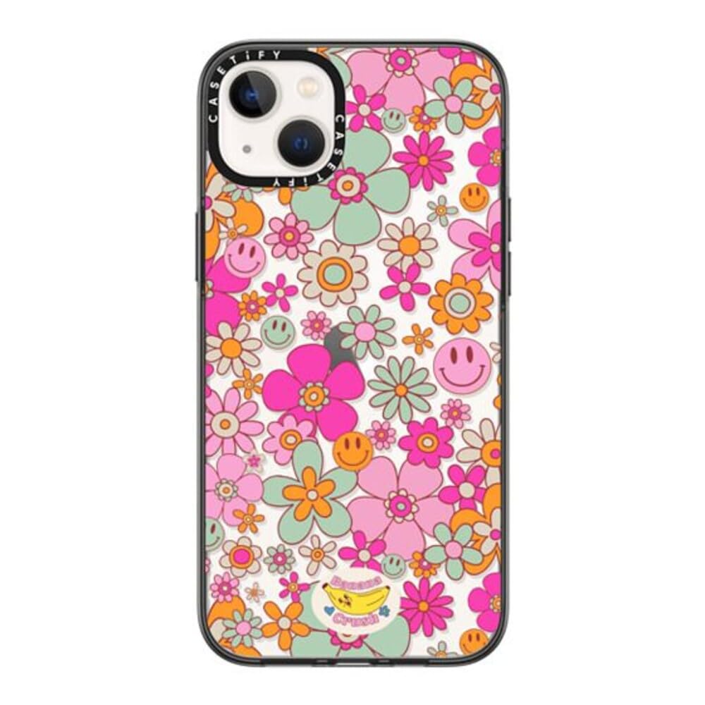 CASETiFY Essential iPhone 14 Plus Case (2X Military Grade Drop Tested / 4ft Drop Protection) - Groovy Pattern Clear - Clear Black (CTF-23987841-16005110)