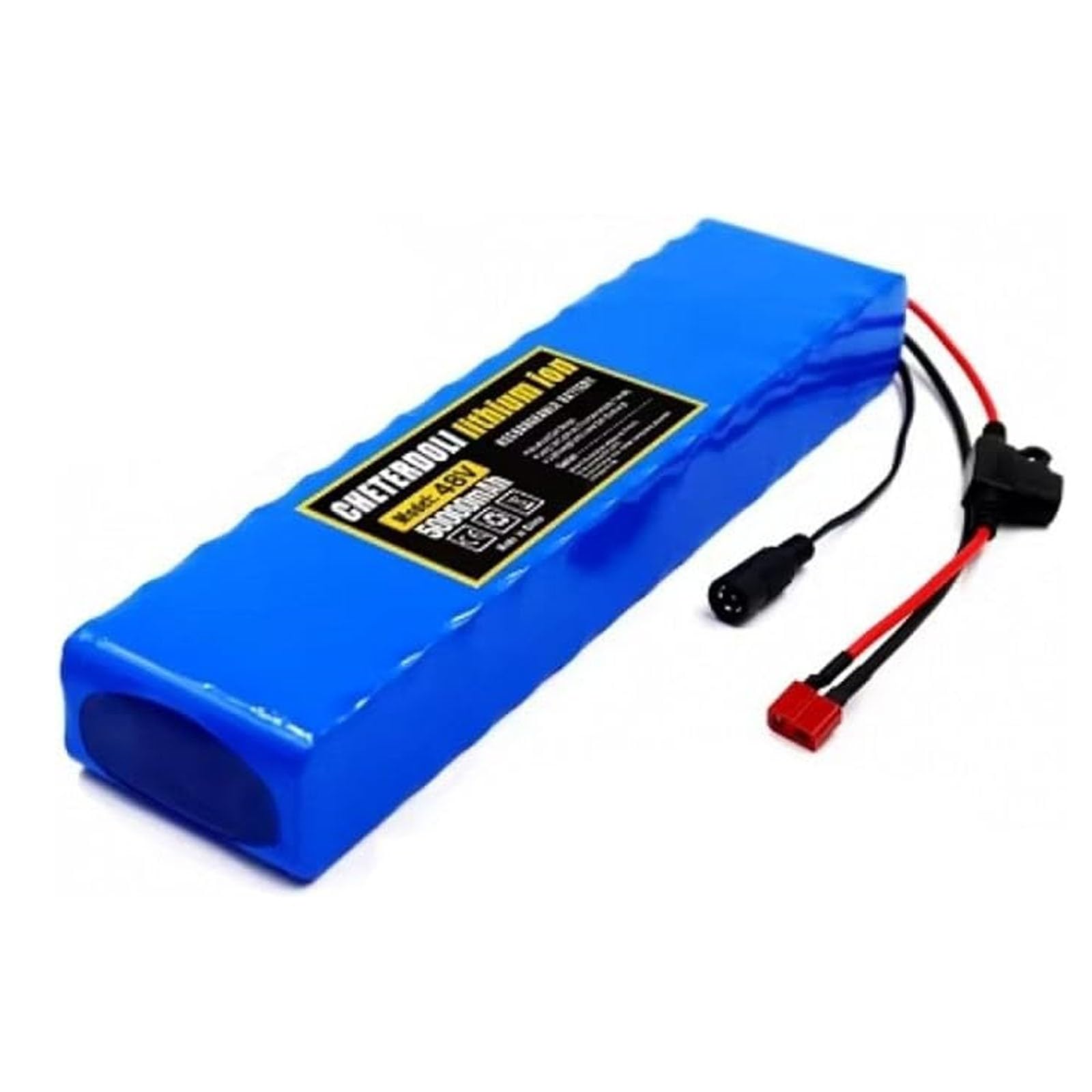 Batteria Al Litio Da 48 V E 50 Ah Per Biciclette Elettriche E Monopattini Elettrici, Batteria Agli Ioni Di Litio Per Biciclette Elettriche, Con BMS Integrato, Resistente All'invecchiamento T+DC