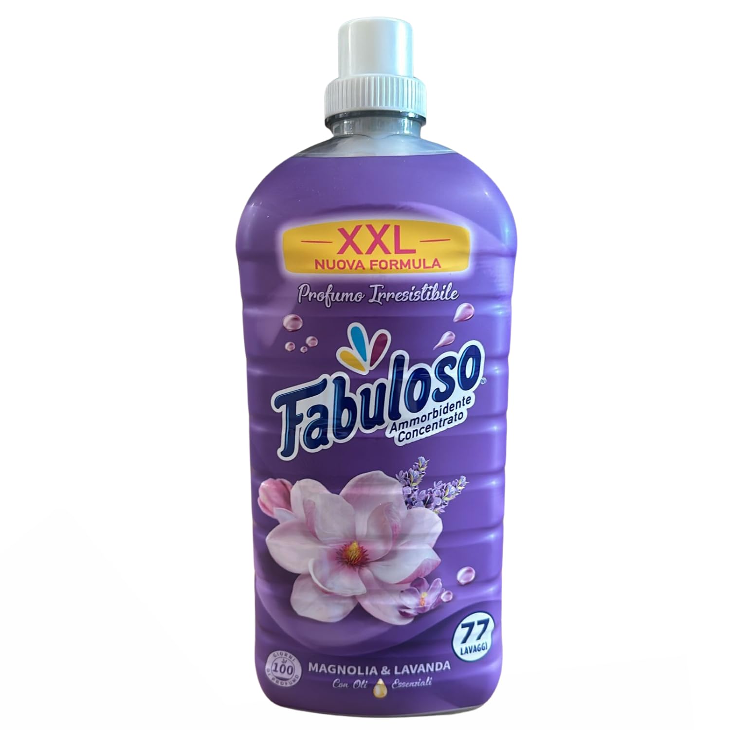 Ammorbidente Concentrato Magnolia e Lavanda XXL – 77 Lavaggi – 1.7L kit con Spugna Brandizzata SPESA & RISPARMIO Inclusa – Variazioni 4/8/12 Pezzi (4)