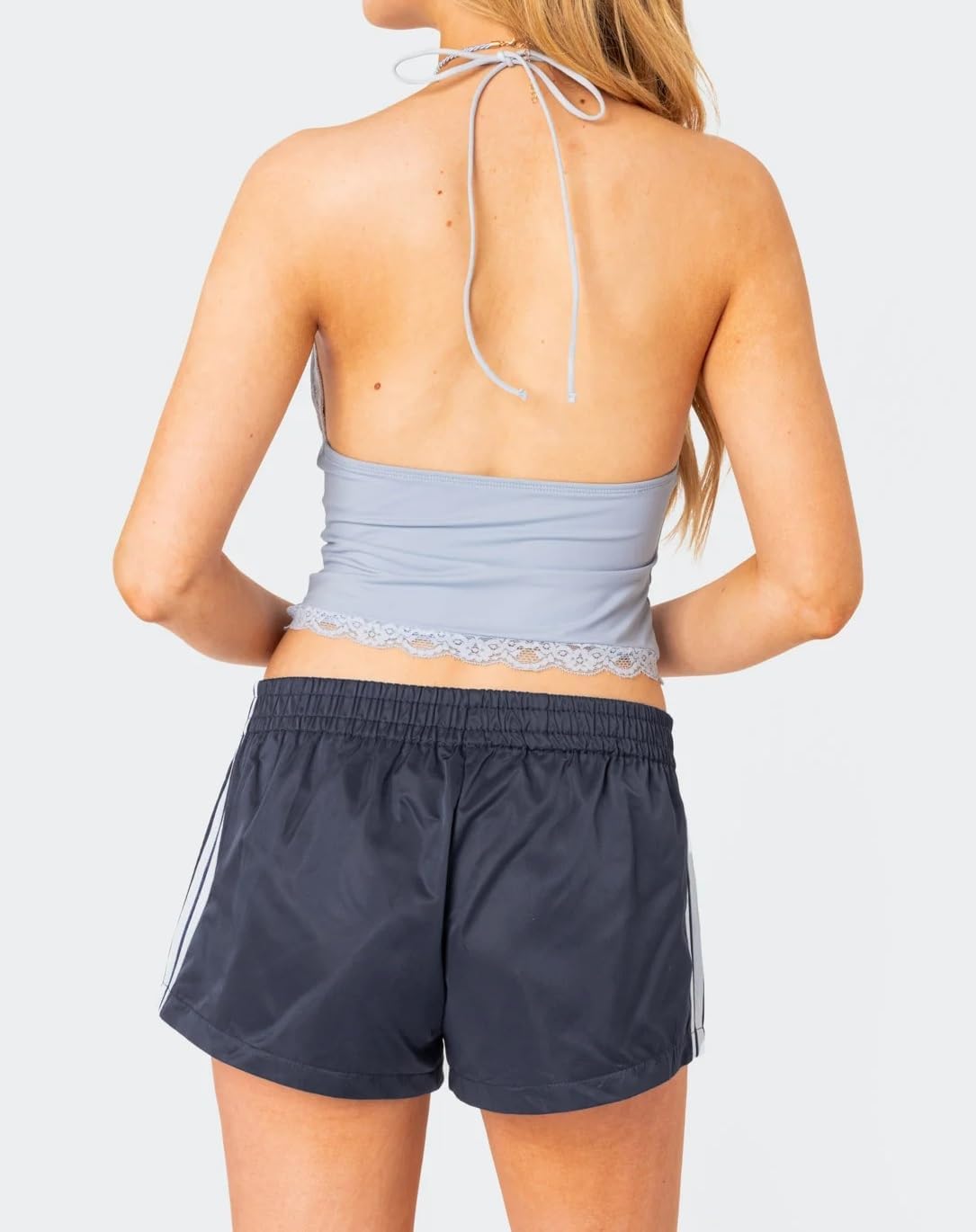 NUFIWI Women Striped Athletic Shorts Elastic Waist Wide Leg Track Shorts Casual Loose Workout Running Sweat Shorts - Image 5