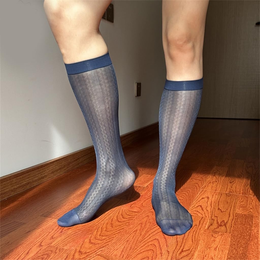 Men Dress Socks Casual Business Socks Soft Nylon Work Trouser Sock Breathable Ankle Crews