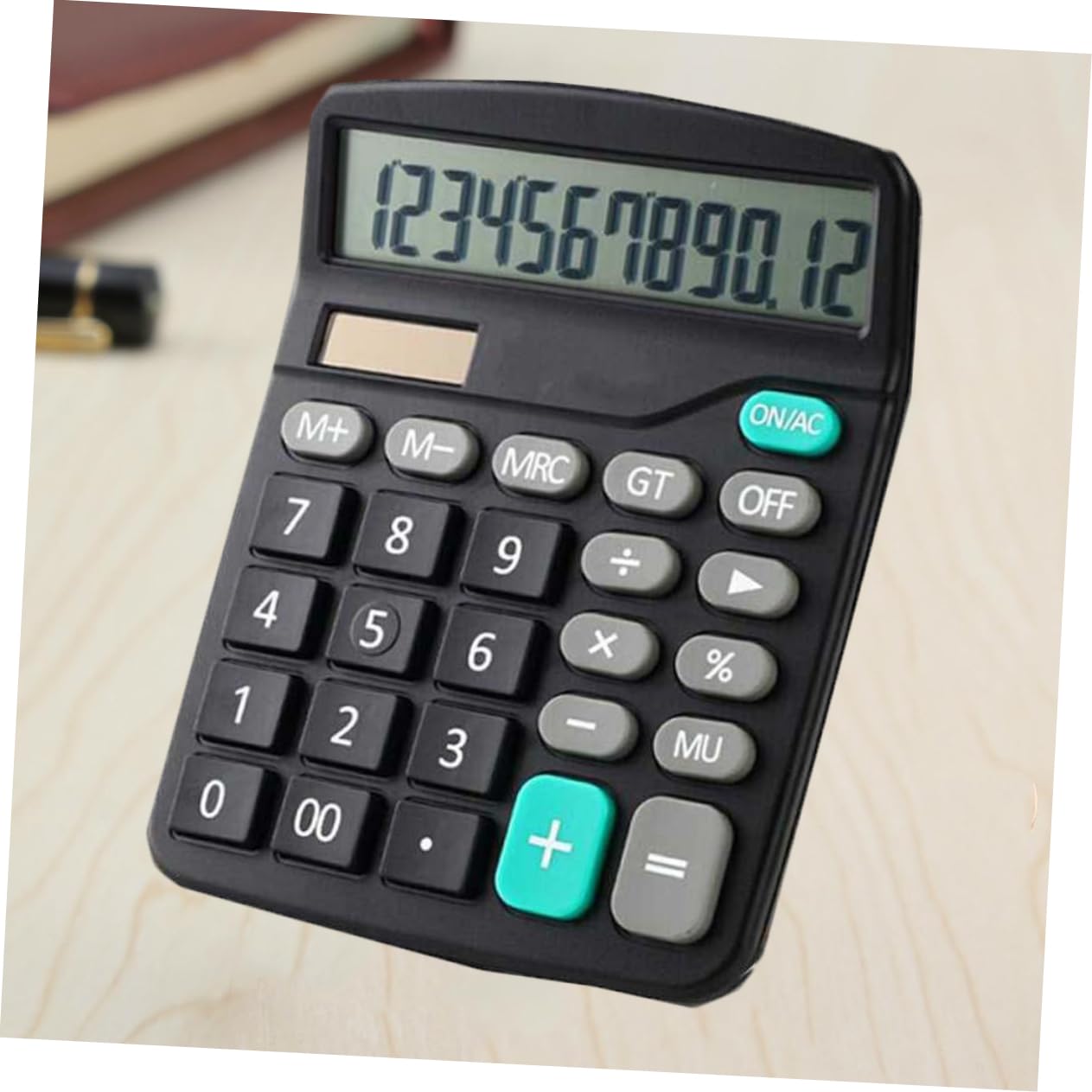 BCOATH 12- Solar Calculator Portable Electronic for Finance Office School Battery-Free Compact Design