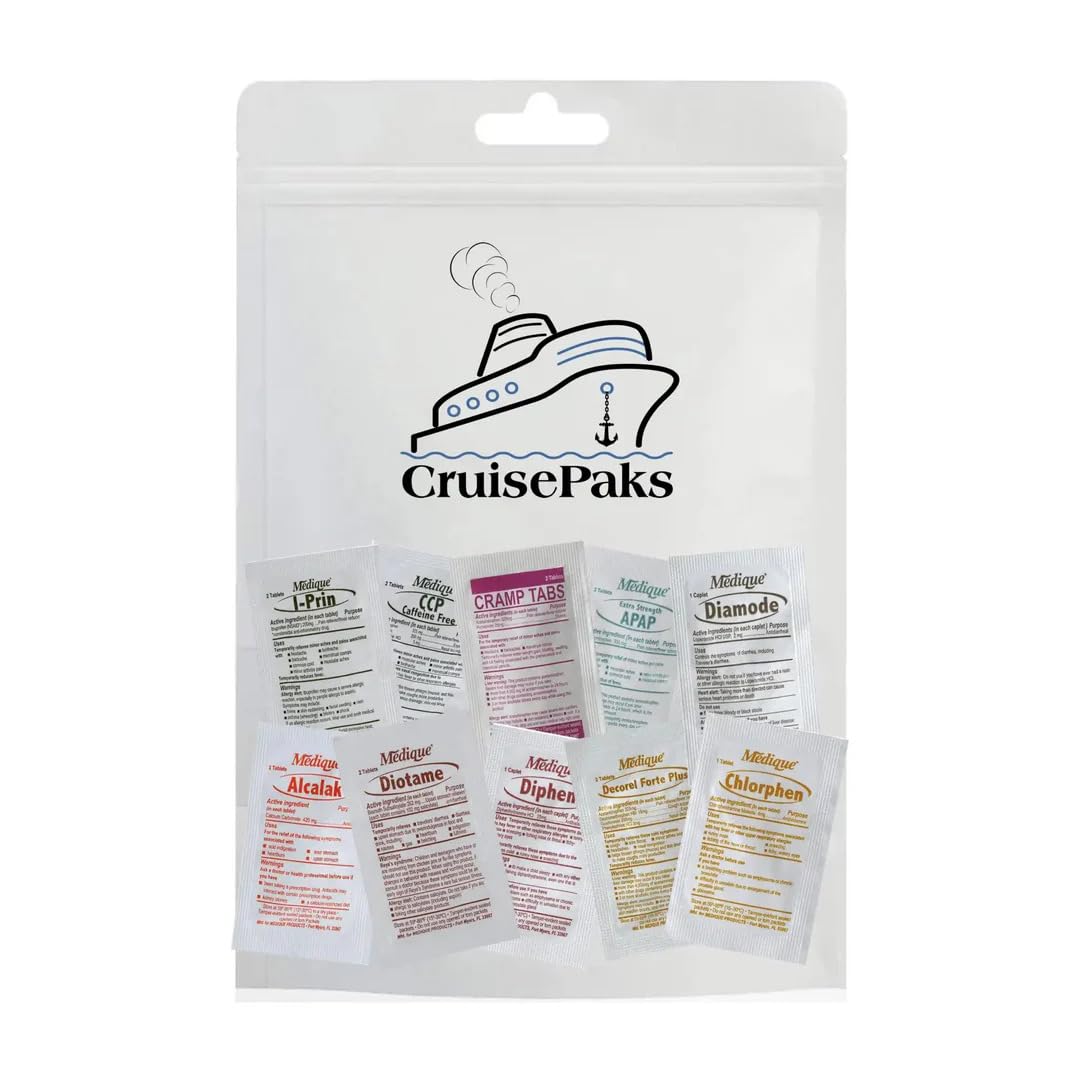 Cruise Essential On-The-Go Refill First Aid Kits | Travel Size | Deluxe | Travel Medicines