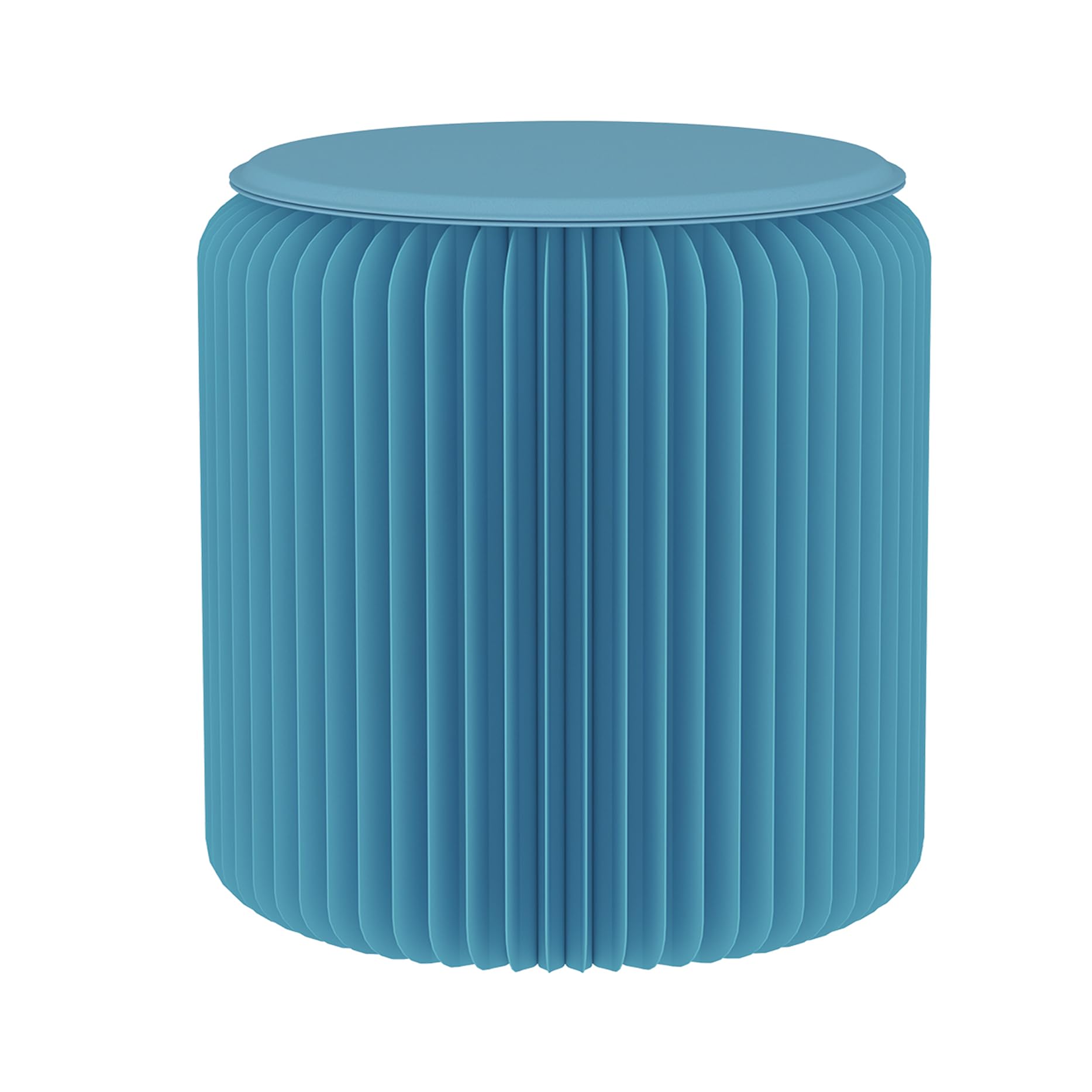 klapphocker - 15.7 Zoll Klapphocker & aus Kraftpapier- Eco-Friendly Honigwaben-Design, faltbar auf 3 cm Klappstuhl Hocker klappbar rund Barhocker Tritthocker Klavierhocker Camping Campingstuhl