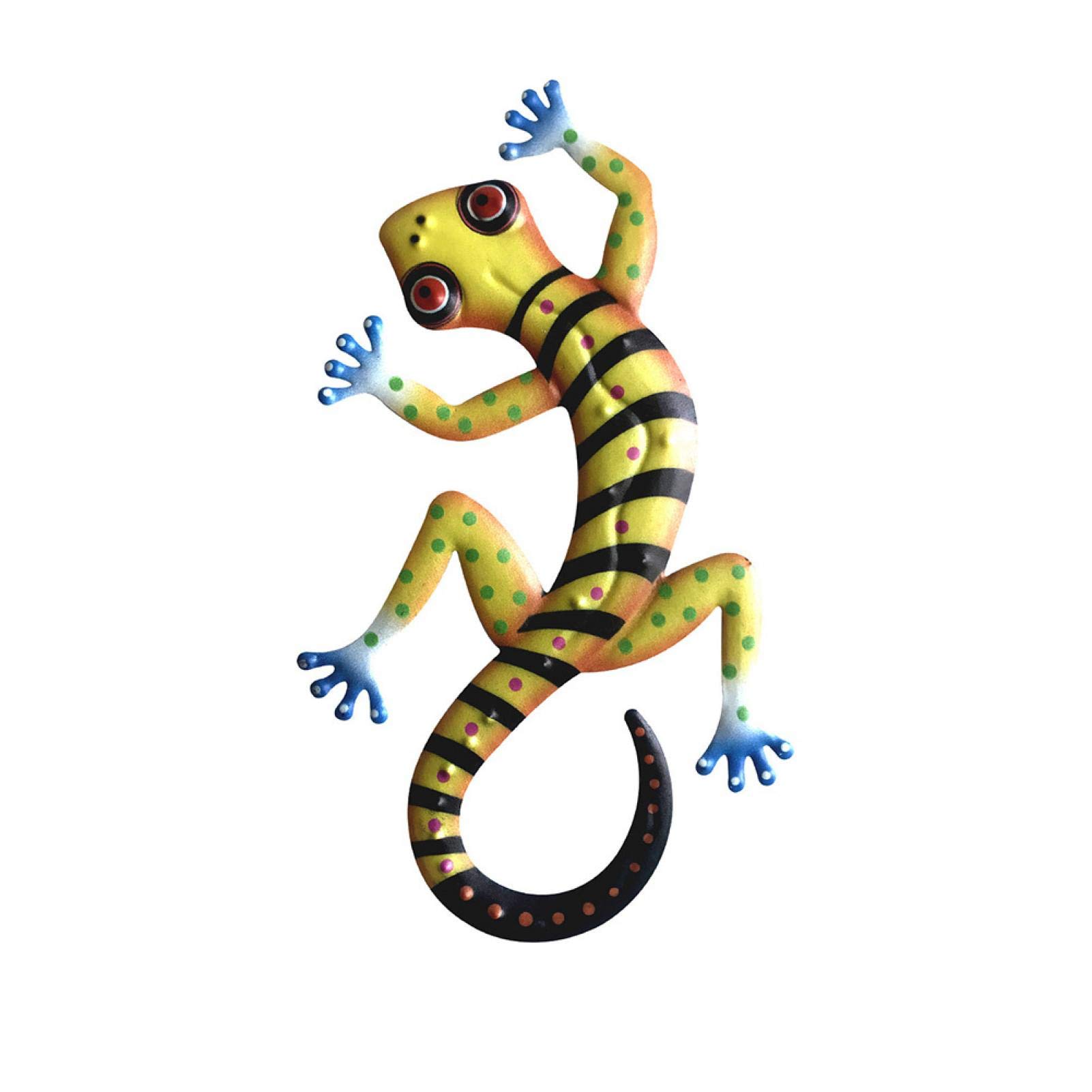 Antikas – Decorazione Da Tavolo E Parete A Forma Di Lucertola/gecko In Ghisa – Marrone Naturale 23,5 Cm - 5