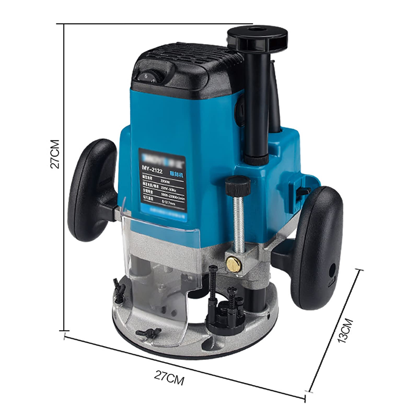 Fresadora De Corte, 2200w Velocidad Sin Carga 9000-2000r/min, Voltaje 110/220V, Regulación De Velocidad De 6 Velocidades, 6,35/9,52/12,7 Mm, Cortadora De Madera Profesional Con Accesorios
