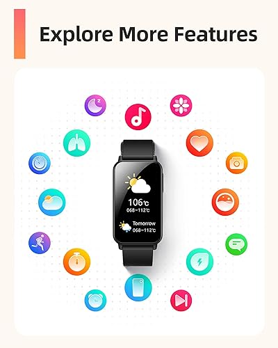 Miniatura 7 de Parsonver Reloj inteligente de natación, rastreador de fitness, 5 ATM, impermeable, con frecuencia cardíaca 247, oxígeno en sangremonitor de sueño,