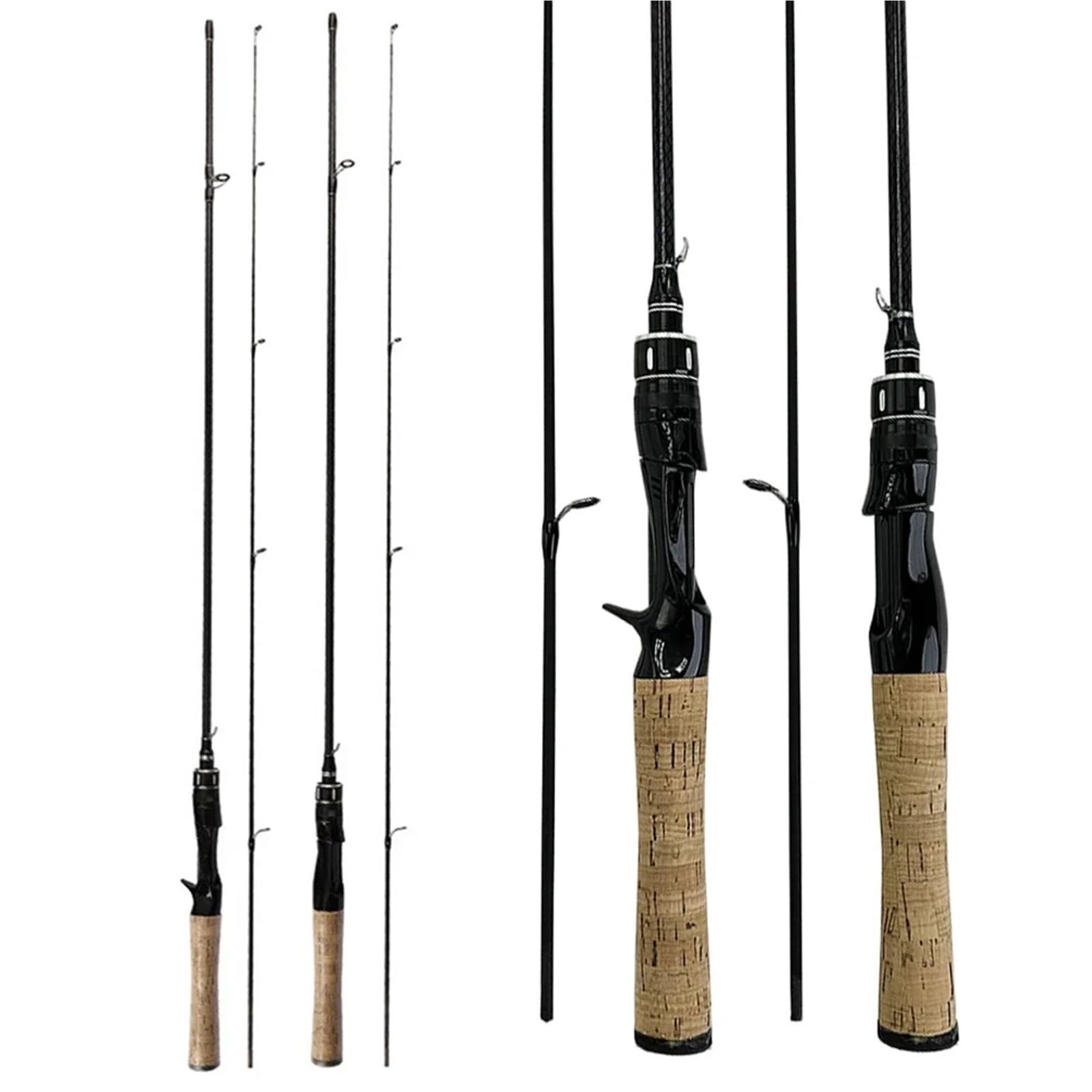 Canna da Pesca Leggera in Carbonio Veloce UL/L Punta Solida Peso richiamo 0,5-8g Linea WT 2-8lb Canna da Pesca alla Carpa Canna da Spinning Canna da Trota Spinning Rods(Casting Rod,1.68M)