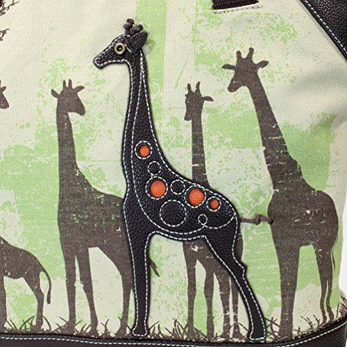 Image of CHALA Canvas Tote Bag - Women Shoulder Purse with Detachable Charm /Keychain
