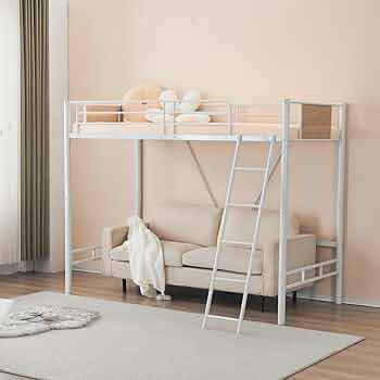 【パイプ床板・Sシングル】ロフトベッド パイプベッド シングル White Amazon｜ロフトベッド パイプベッド シングル ロータイプ 耐荷重150kg