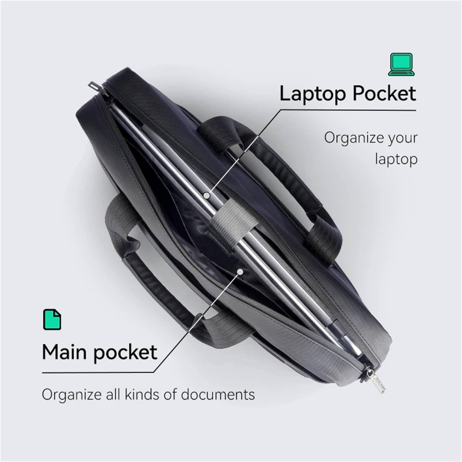 Valigetta 24 Ore Uomo Borsa a mano da lavoro Zaino convertibile for laptop a tracolla for notebook