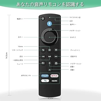 Amazon.co.jp: 交換用リモコン TVリモコン for Fire-TV Stick 音声
