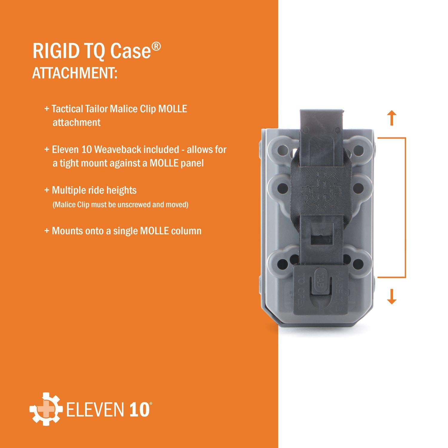 Eleven 10 Funda rígida TQ para torniquete SOF-TT, negro, accesorio MOLLE - Torniquete incluido