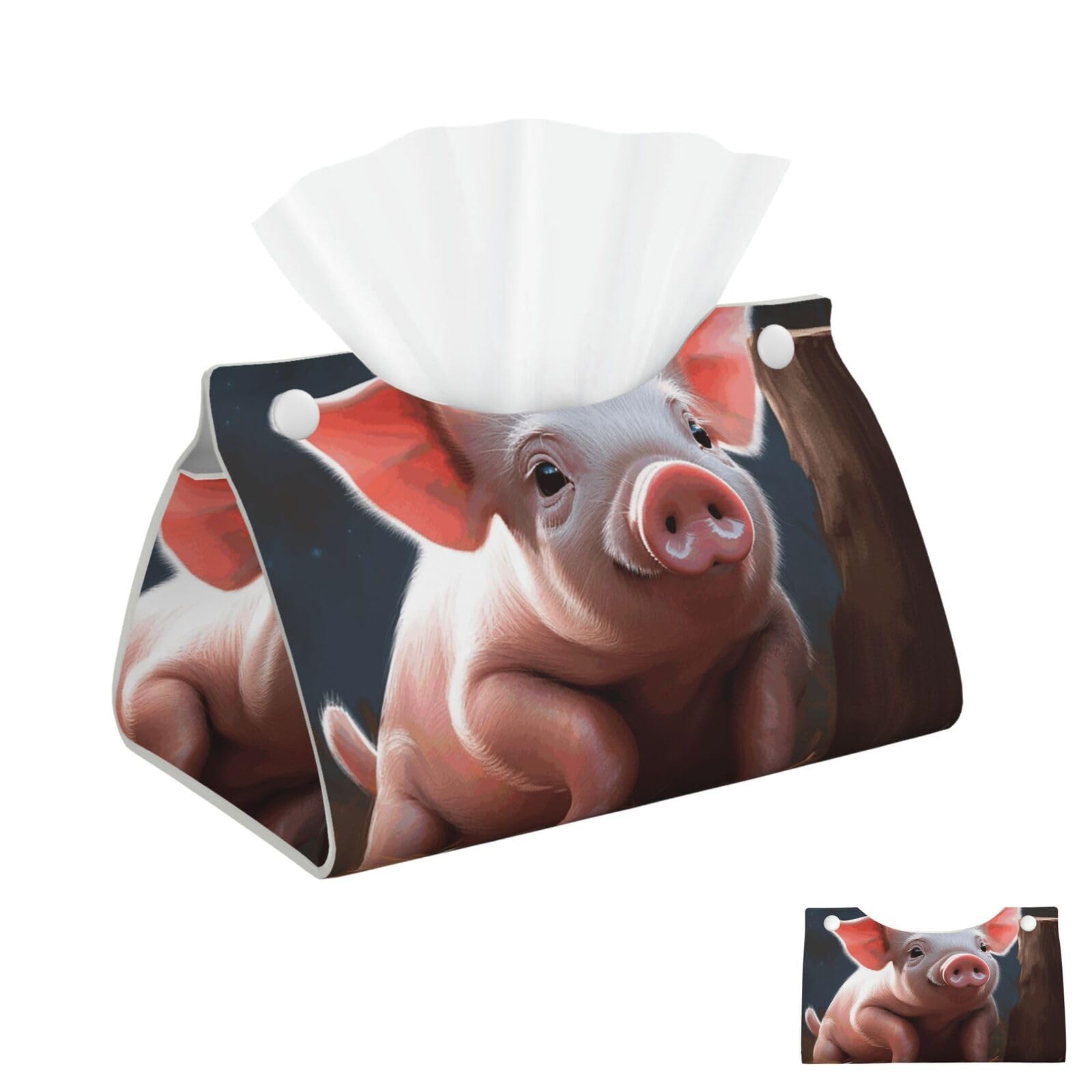 Foolish Cute Pig Tissue Box Cover Square Cube Boxes