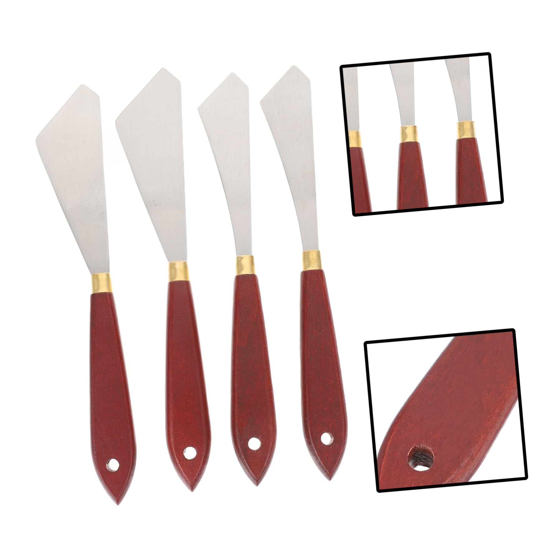 TEHAUX 12pièces Set De Spatules Acier Inoxydable pour Mélange De Peinture Outils De Peinture Ergonomiques avec Poignée Idéales pour Mélanger Pigments