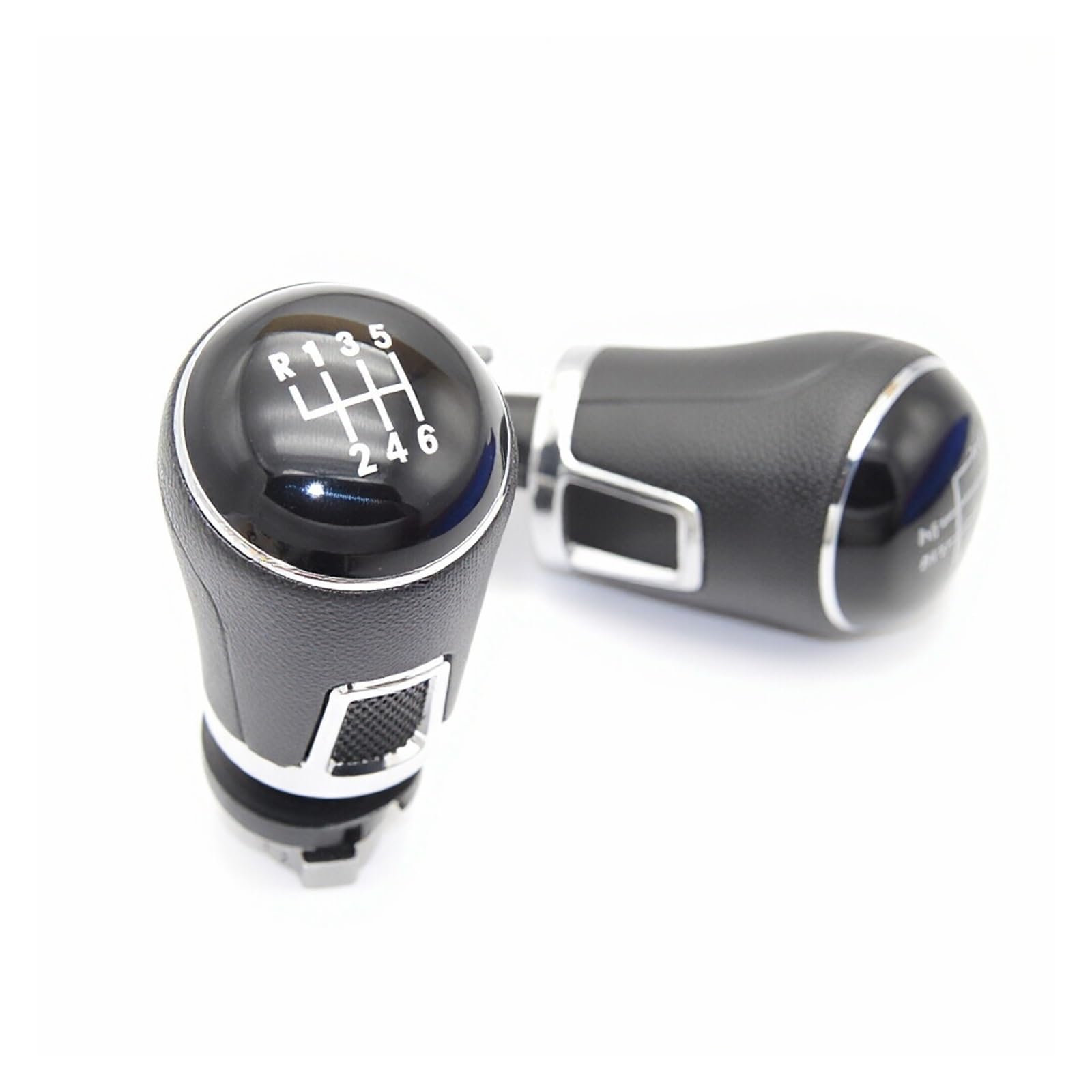 QWQAAB Manual Gear Knob for VW for Passat B7 2011-2015 Black Manual Gear Shift Knob PU Gaiter Boot 5/6 Speed 12mm(6 Speed Knob)