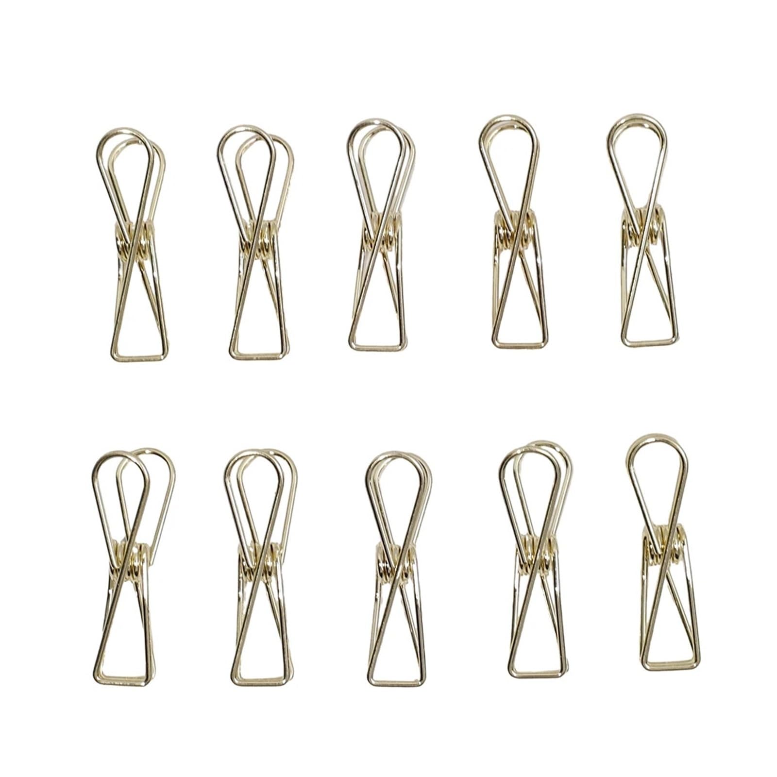 Metal Clothes Pegs 200Pcs Clothes Pegs Metal Clamps Sealing Clip Windproof Clothespins Photo Home Storage Tools for Washing Line Fixing Towel Sock Underwear