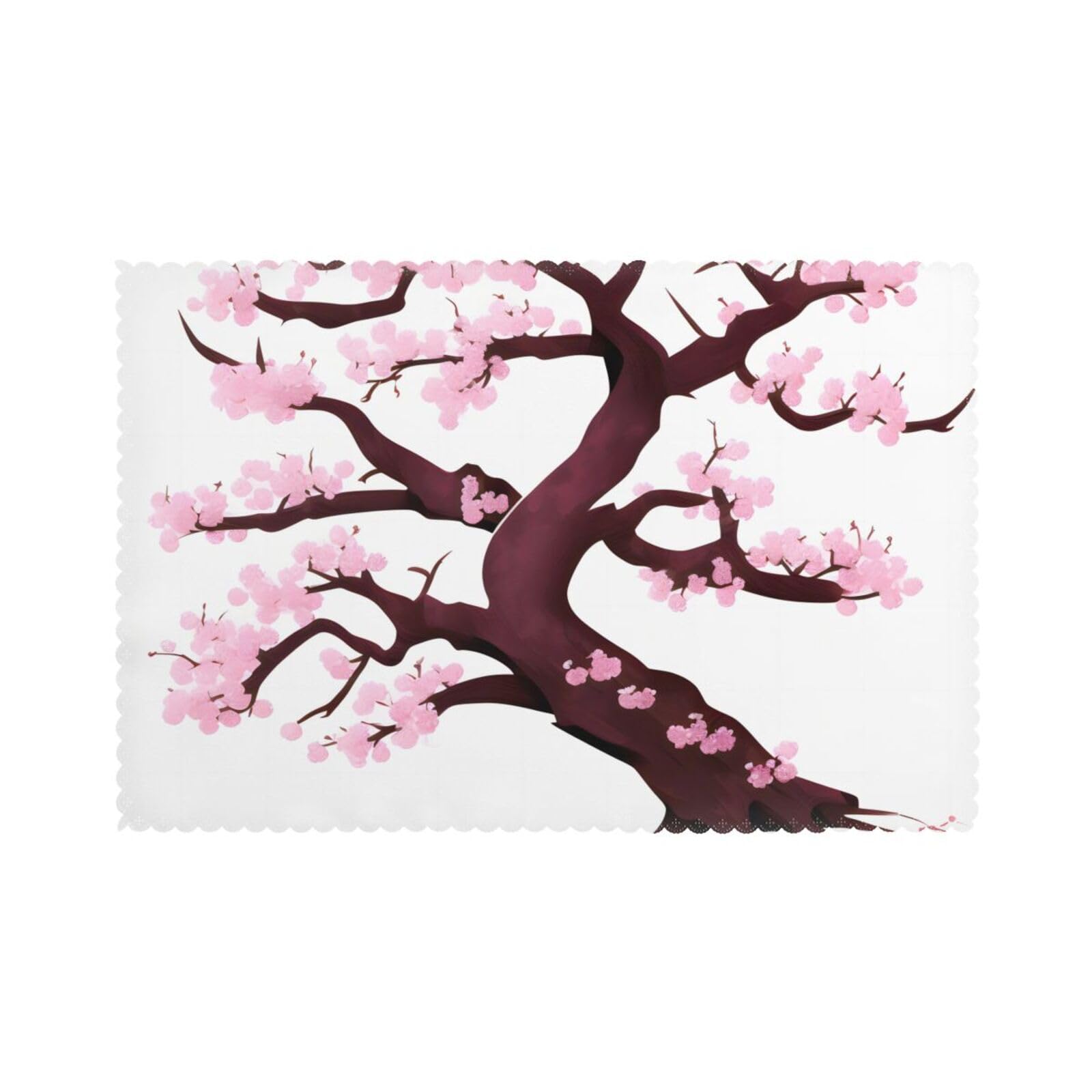 Cherry Blossoms Tree Placemats set of 6, insulated, washable, suitable for kitchen, dining room, parties, etc.