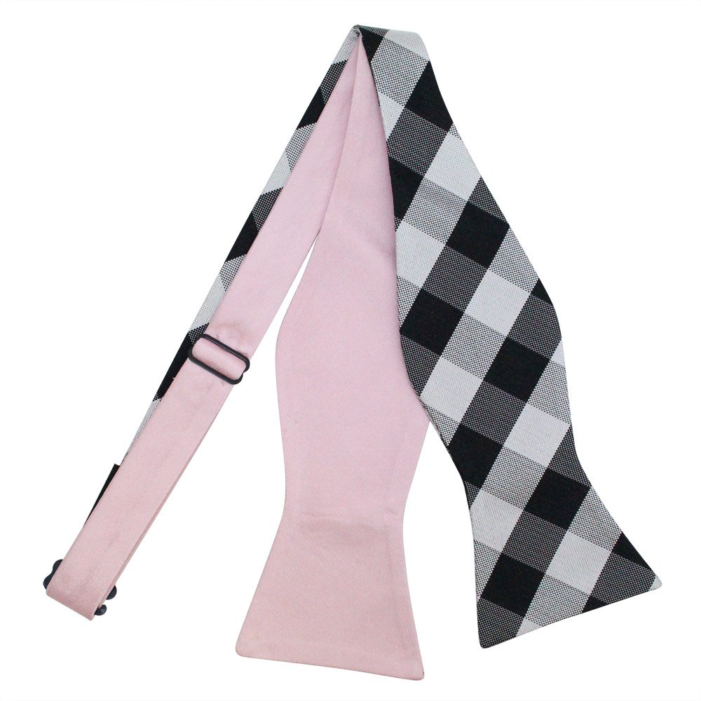 Amazon | チェック＆ライトピンク 2WAY 蝶ネクタイ ボウタイ bn00262