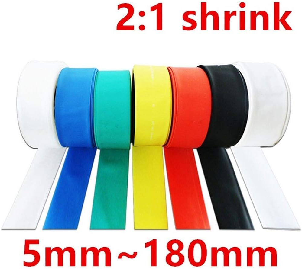 MDD 1meter 2:1 Heat Shrink Tube, Heatshrink Tubing Wire Sleeving Wrap Kits (Color : Yellow, Size : 100mm)