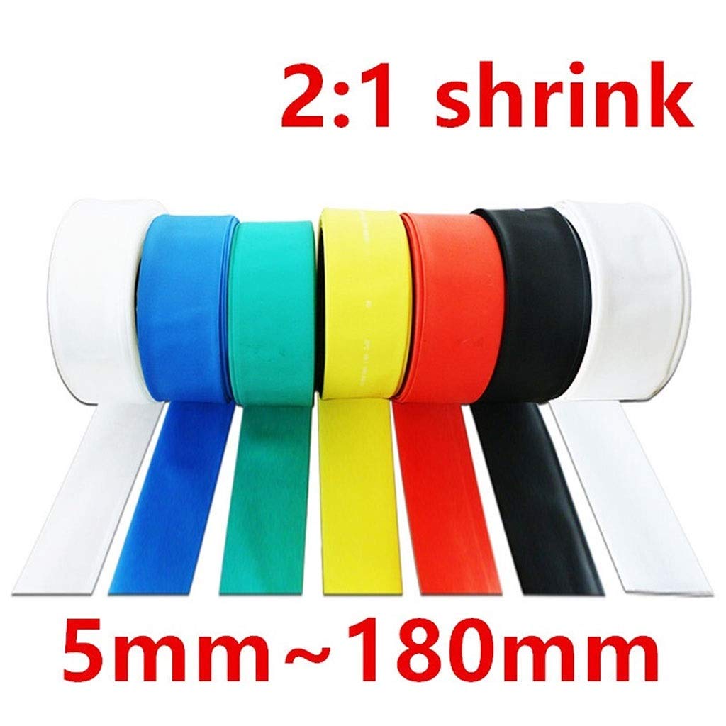 Tubo termorretráctil de PVC Tubo termorretráctil de PVC de 1 m, 2:1, Multicolor, Varios tamaños(BLU,40mm)