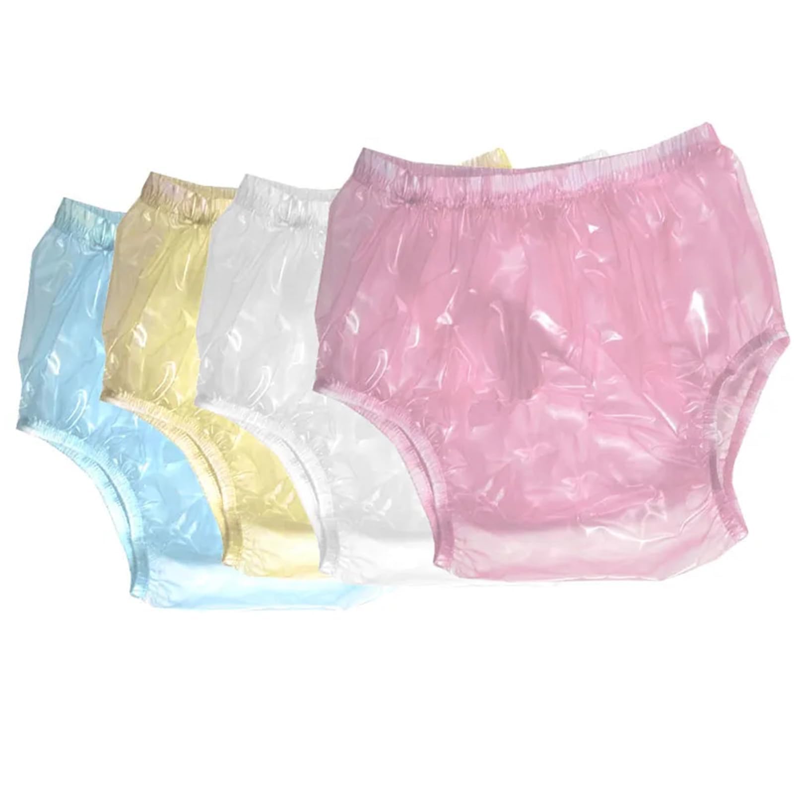 PVC Plastic Transparent Pants Sexy Unisex Underpants Adult Diaper Cover Rubber Pants for Adults Incontinence Washable Adult Diaper Cover ABDL Diaper Cover