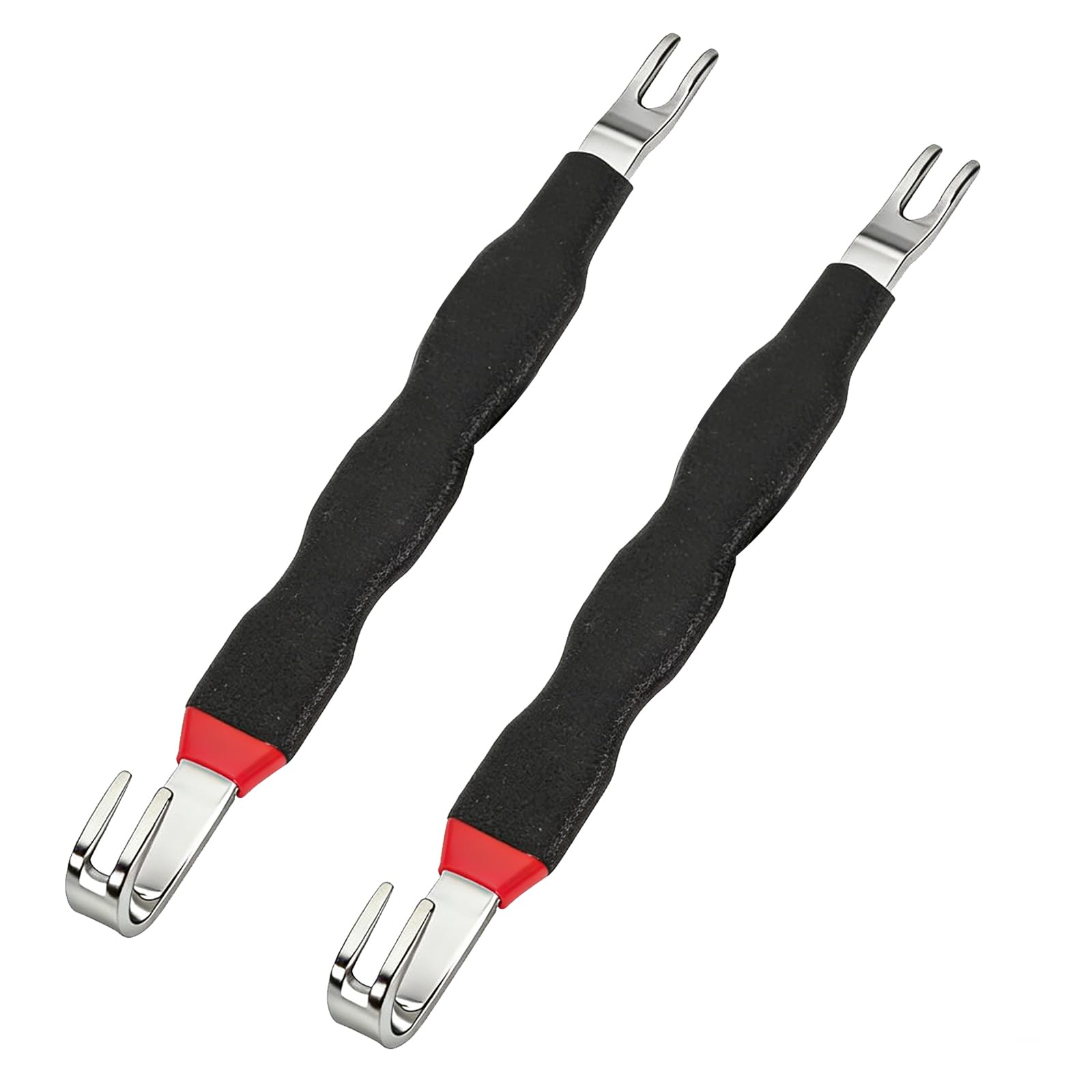 Ramasoul Black 2Pcs Electrical Connector Separator Automotive Terminal Connector Remover Tool,Dual Head Design Electrical Wire Remover Connectors Removal Pliers For Car, Truck Wiring Harness Repair (Black)