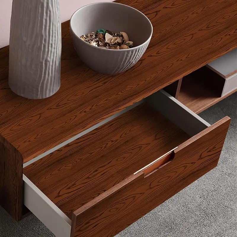 Image of SUNBIRD Matte Marble Wall Paper Granite White /Grey Kitchen Countertop Cabinet Furniture Refurbishment Thick Removable Wallpaper Peel and Stick Vinyl Roll (2 Feet x 15 Feet, Brown Wood)