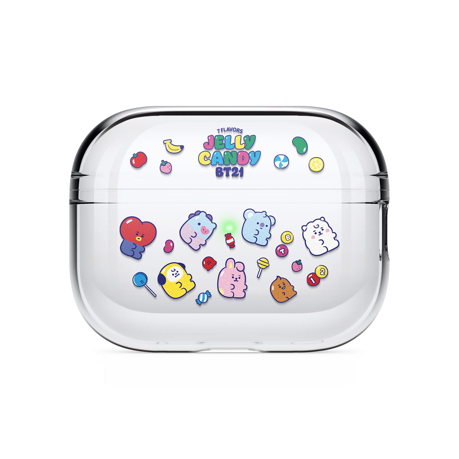 elagol BT21 Case Compatible with AirPods Pro 2nd Generation, Protective Case Cover, Transparent Shockproof, Gel Tape Included, Wireless Charging, Reduce Yellowing [Official Merchandise] (7 Flavors)