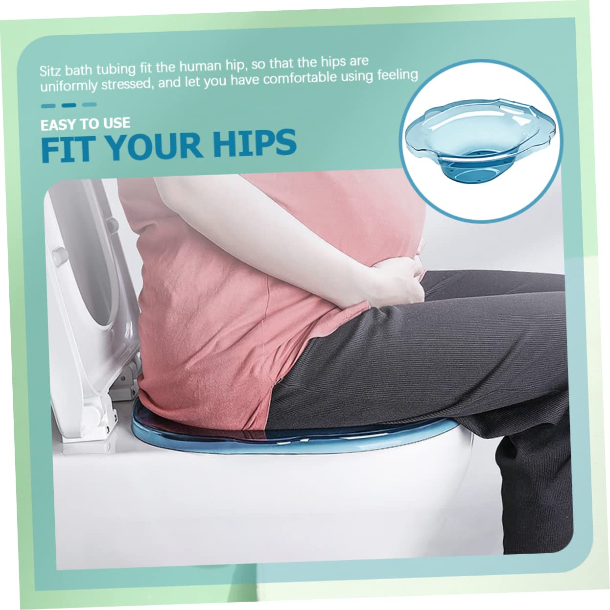 Didiseaon Sitz Bath for Pregnant Women Postpartum Care Basin Toilet Seat Bidet Sitz Bath Bowl Design