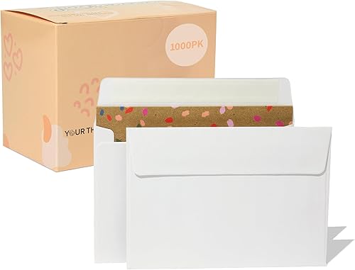 Pack It Chic - Sobres blancos A1 de 3 58 pulgadas x 5 18 pulgadas (1000 unidades) para tarjetas RSVP, notas de agradecimiento, invitaciones, disponible en Yaxa Venezuela